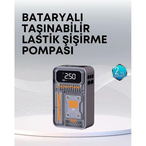 150 Psı Kablosuz Dijital Ekranlı Taşınabilir Araç Lastik Pompası