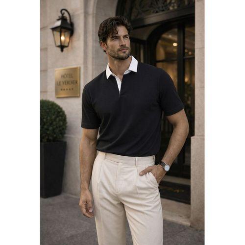 Arthur Regular Fit Nova Pike Kumaş Polo Yaka T-Shirt - Siyah