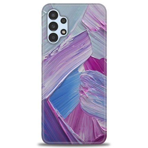 Samsung Galaxy A13 4G Kılıf HD Baskılı Kılıf - Purple + Tam Ekran Koruyucu