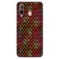 Samsung Galaxy A60 Kılıf Dragons (8) Baskılı Kılıf Ejderha Deri Pembe