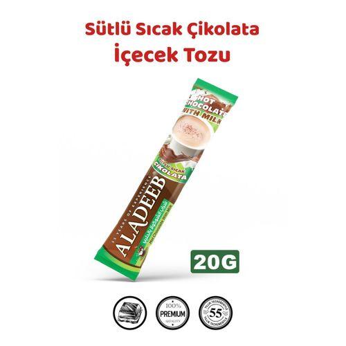 Sıcak Çikolata Sütlü 24*20 gr Kutu 24'lü Tek Kullanımlık Pratik Kakao İçeceği