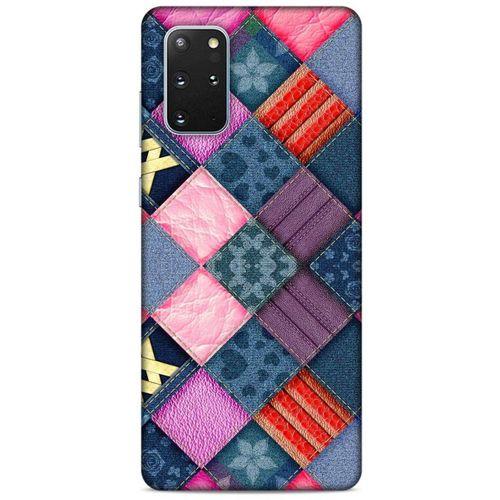Samsung Galaxy S20 Plus Kılıf Patchwork (39) Liquid Crystal Kılıf Şeker Pembe Bordo