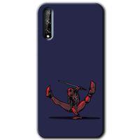 MRCİLETİSİM Huawei Y8P Kılıf Kapak - DeadPool 3 +Hayalet Ekran Yandan Gözükmez