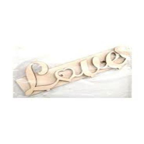 Boyanabilir Ahşap Obje Love Ayaklı - 2 adet