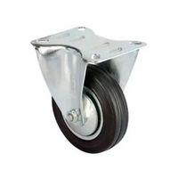 Servis Tekeri - Tablalı Siyah Sabit - Çap 80 Mm