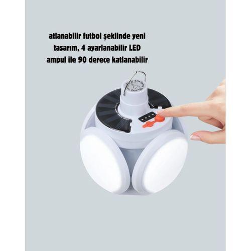 Güneş Enerjili Usb Şarj Edilebilir 5 Modlu Katlanabilir Led Kamp Işığı