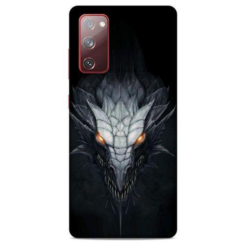 Samsung Galaxy S20 Fe Kılıf Dragons (13) Silikon Kap Gri Ejderha
