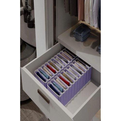 8 Bölmeli Dolap Ve Çekmece Içi Düzenleyici Akordiyon Organizer L-00517 (6 Adet)