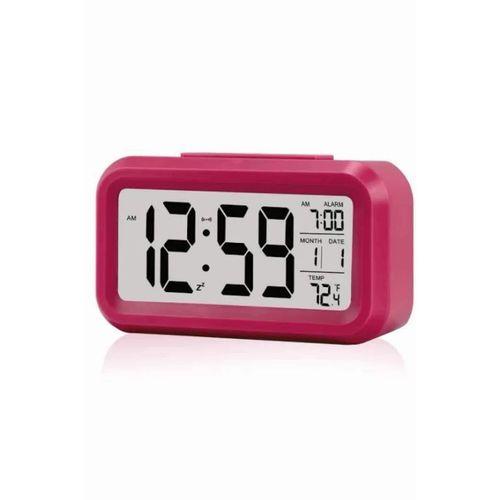 Işıklı Dereceli Masa Ofis Saati Alarmlı Termometre Takvim Çalar Saat