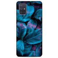 Samsung Galaxy A71 Uyumlu Kılıf Mavi Delisi (48) Bumper Kılıf Yaprak