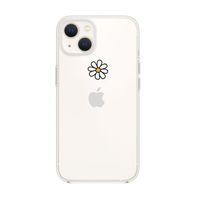 iPhone 13 Mini Papatya Desenli Premium Silikonlu Şeffaf Telefon Kılıfı