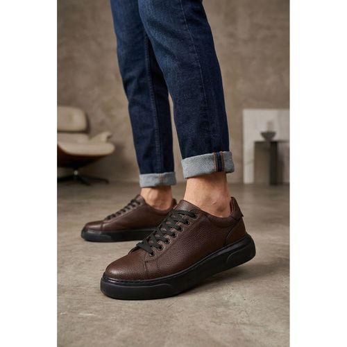 BLF-010 Erkek Sneaker Günlük Casual Spor Ayakkabı Kahverengi Siyah Taban
