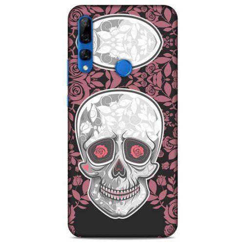 Huawei Y9 Prime 2019 Uyumlu Kılıf Pembe Delisi (36) Glitter Kılıf Kurukafa