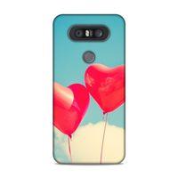 LG Q60 Kılıf Balondan Kalpler Arka Kapak Silikon Koruma Full Koruyucu