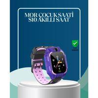 S10 Mor Çocuk Takip Saati Elektronik Bariyer Ve Sesli Mesaj Destekli