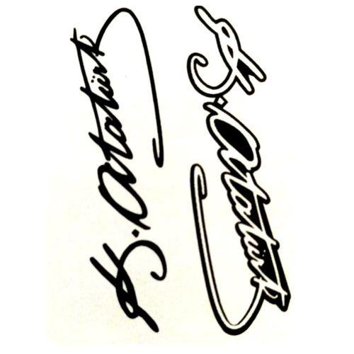 Dekoratif Etiket Sticker K.Atatürk İmzası 80X120Mm Dl-021 - 4 adet