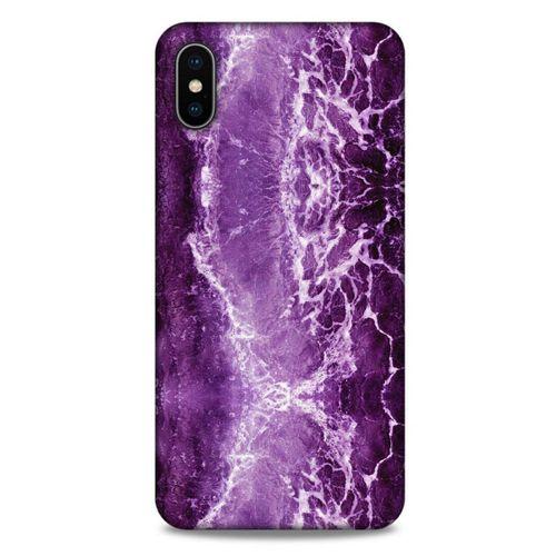 Mermer Desenli (18) Tema Telefon Kılıfları Mor Apple iPhone XS Max Kılıf
