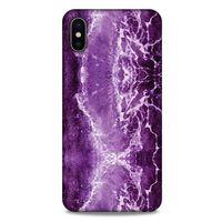 Mermer Desenli (18) Tema Telefon Kılıfları Mor Apple iPhone XS Max Kılıf
