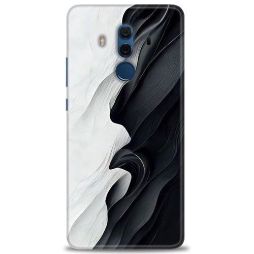 Huawei Mate 10 Pro Kılıf HD Baskılı Kılıf - Black and White + Tam Ekran Koruyucu