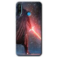 Huawei P30 Lite HD Baskılı Kılıf + 9D Tam Ekran Koruyucu - Kylo Ren