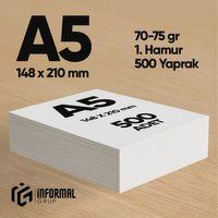 İnformal Fotokopi Kağıdı Premium Kalite A5 500 Yaprak 1 Hamur