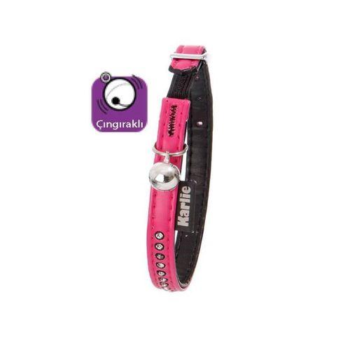 Karlıe Deri Kedi Boyun Tasma 30cm Pembe