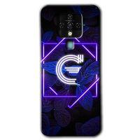 Tecno Camon 16 Kılıf HD Desen Baskılı Arka Kapak - Dark Neon Yaprak G Harfi