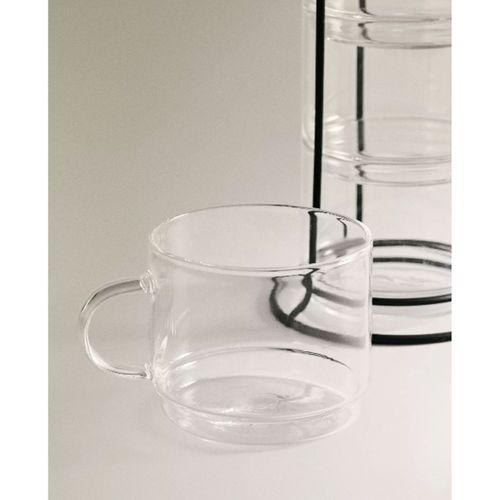 Standlı Borosilikat 4'lü Fincan Seti