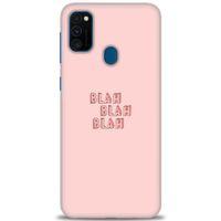 Samsung Galaxy M30S Kılıf HD Baskılı Kılıf - Blah Blah + Tam Ekran Koruyucu