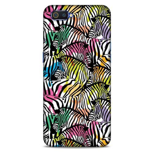 Animax Colorful Zebra Oppo Realme C2 Kılıf Desenli Silikon