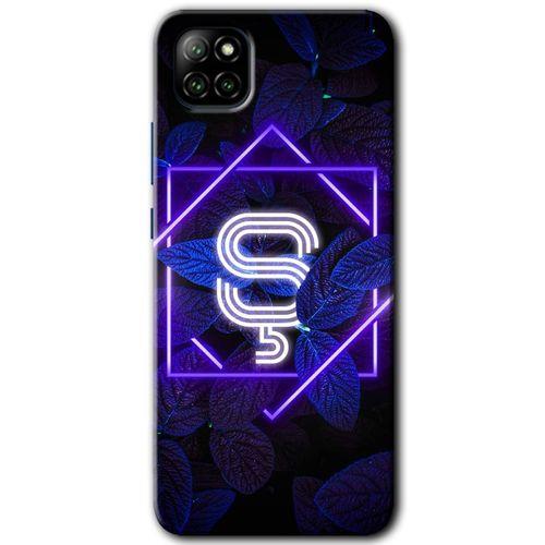 Casper Via E30 Kılıf HD Desen Baskılı Arka Kapak - Dark Neon Yaprak Ş Harfi