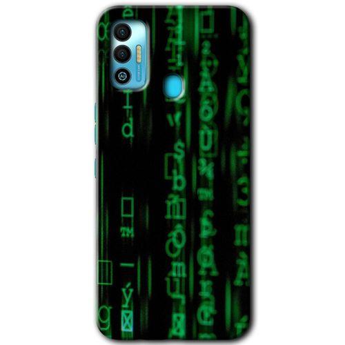 Tecno Spark 7T Kılıf HD Desen Baskılı Arka Kapak - Matrix + Kırılmaz Cam