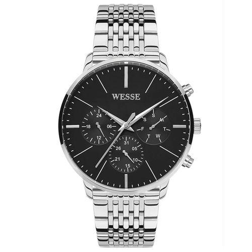 Wesse WWG401103SSA Quartz Çelik Gri Siyah Kadran 42 mm Erkek Kol Saati