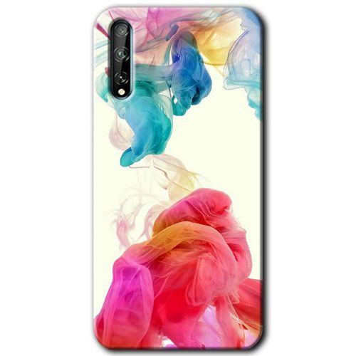 Huawei Y8P HD Baskılı Kılıf + 9D Tam Ekran Koruyucu - Gökkuşağı Color