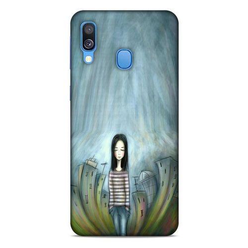 Samsung Galaxy A40 Kılıf Depresyon (22) Tam Koruma Kılıfı Fuşya Bordo