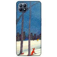 Huawei P40 Lite Kılıf Snowix (45) Liquid Air Kılıf Turuncu Mavi