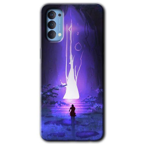 OPPO Oppo Reno 4 Kılıf HD Desen Baskılı Arka Kapak - Wanderer Silhouette