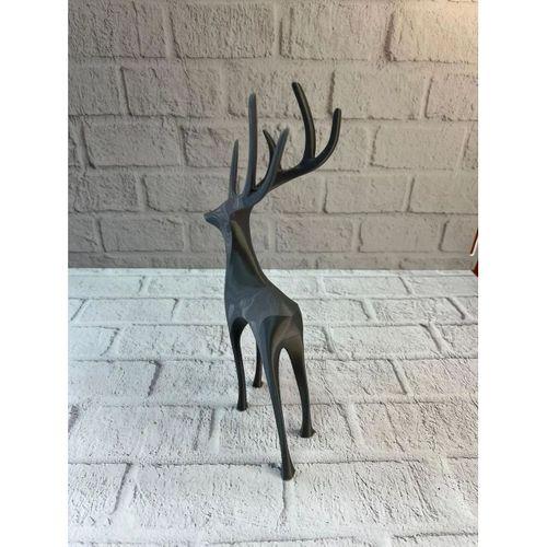 Gri Geyik Biblo Minimal Tasarım Şık Ev Aksesuarı