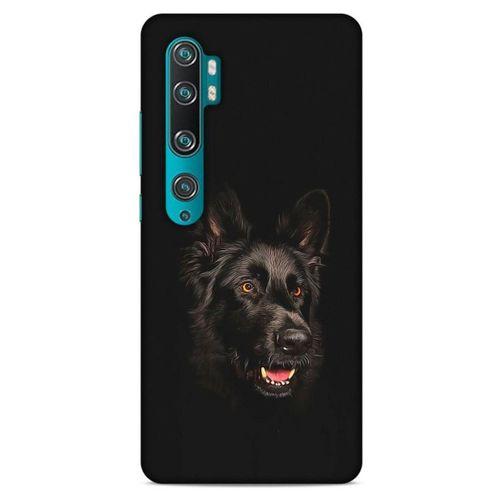Xiaomi Mi Note 10 Pro Kılıf Almanya (33) Hybrid Kılıf Black German Shepherd