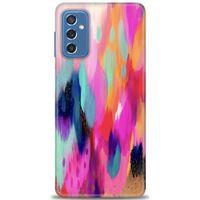 Samsung Galaxy M52 5G Kılıf HD Baskılı Kılıf - Yaldızlı Renkler + Tam Ekran Koruyucu