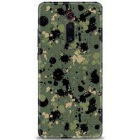 Xiaomi Mi 9T Kılıf HD Baskılı Kılıf - Kamuflaj Renkleri + Tam Ekran Koruyucu