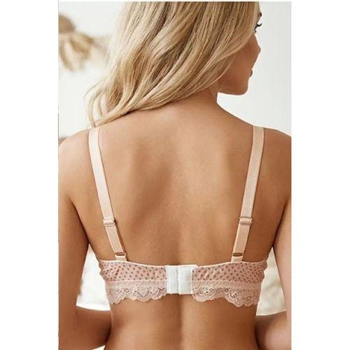 Balensiz Cepli Bralet Pembe Sütyen Ped Takılabilir Toparlayıcı Nefes Alan Hafif Doğal Görünüm Ayarlanabilir Askılı Günlük Konfor Kadın Sütyen