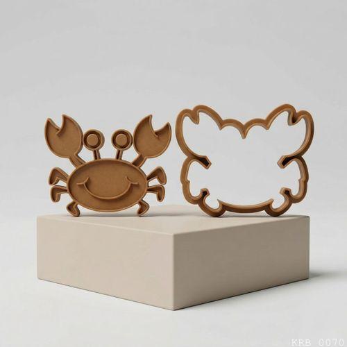 2Li Yengeç Figürlü Hamur Şekillendirici Kurabiye Kalıbı Oyun Hamuru Kalıbı 9 cm