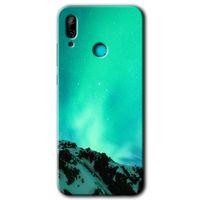 Huawei P smart 2019 Kılıf Baskılı Kapak - Aurora + 5D Tam Kaplayan Cam