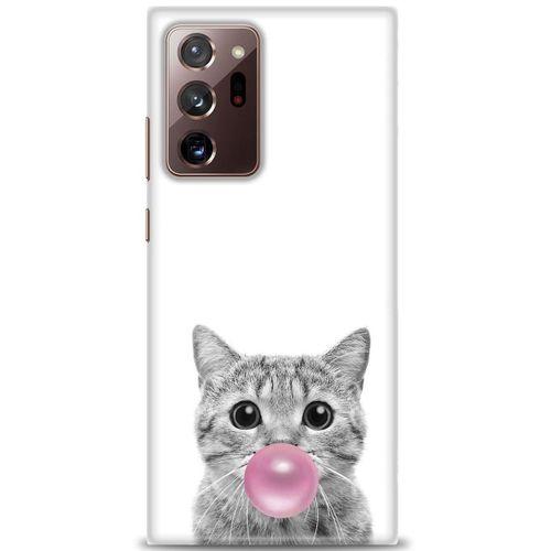 Samsung Galaxy Note 20 Kılıf HD Baskılı Kılıf - Cat + Tam Ekran Koruyucu
