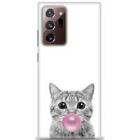 Samsung Galaxy Note 20 Kılıf HD Baskılı Kılıf - Cat + Tam Ekran Koruyucu