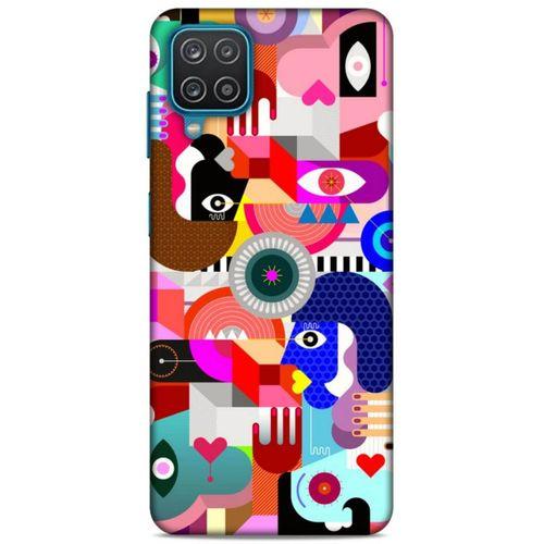 Lopard Samsung Galaxy A12 Uyumlu Kılıf Soyut Sanat (21) Baskılı Koruyucu Kapak
