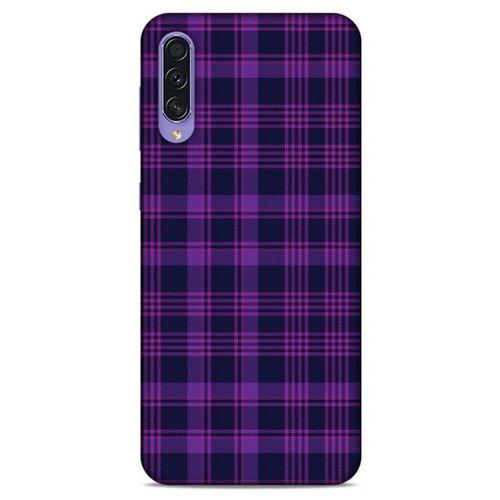 Samsung Galaxy A50s Uyumlu Kılıf Mor Delisi (10) Full Koruma Kılıfı Ekose