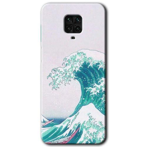 Potkal Hediye Fabrikası Xiaomi Redmi Note 9 Pro Kılıf HD Desen Baskılı Arka Kapak - Dalga