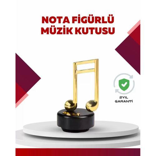 Altın Nota Temalı Müzik Kutusu  Müzikli Hediyelik